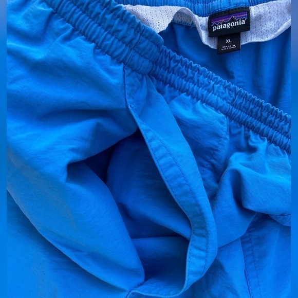 Men's Patagonia Swim Shorts Blue Solid Liner REMOVED XL Nylon Pocket Hybrid Gym - Picture 10 of 11